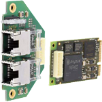 INpact Modbus-TCP Slave Mini PCI Expresswith connection cable and bus coupling unit 2x RJ45